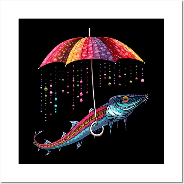 Oarfish Rainy Day With Umbrella Wall Art by JH Mart